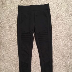 Black moto leggings